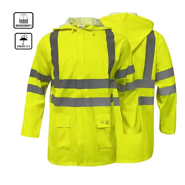 High-Visibility Waterproof Rain Jacket for All Weather Adventures
