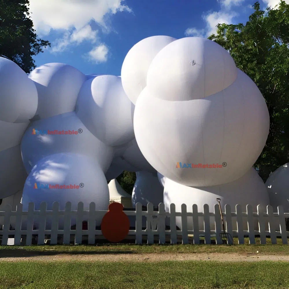 Huge Size Inflatable Cloud Pavilion Lights up Music Festival