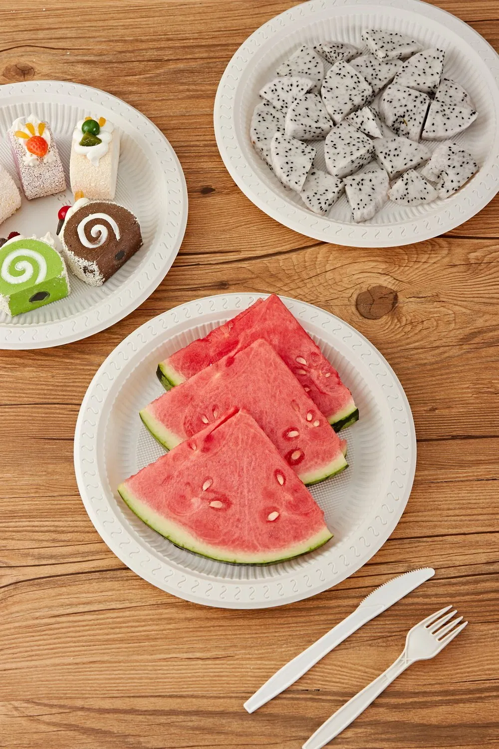 Heat-Resistant Disposable Eco-Friendly Plates 10 Inch Biodegradable Lunch Tray