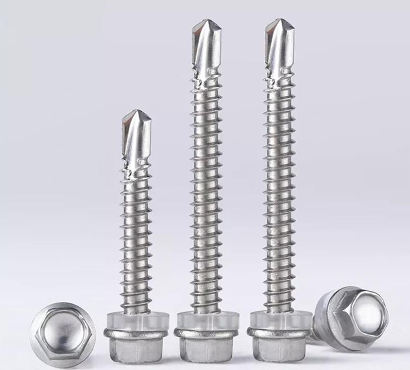 Self Drilling Metal Ground Screw Drill with Rubber Washer