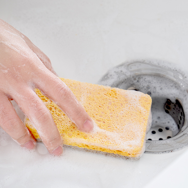 Esun Natural Cellulose Biodegradable Non-Scratch Kitchen Cleaning Sponge for Dishwashing