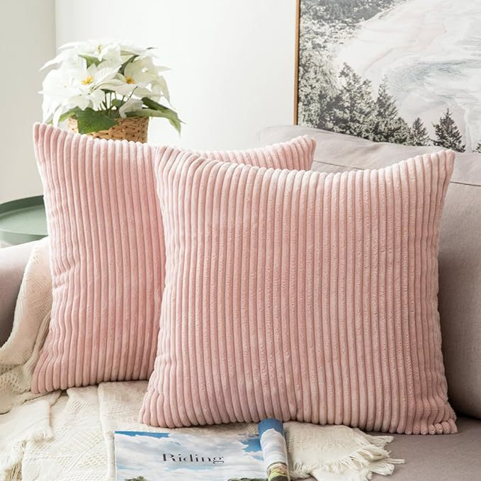 Nordic Corduroy Living Room Sofa Simple Modern Solid Color Cover Bedside Cushion Pillow