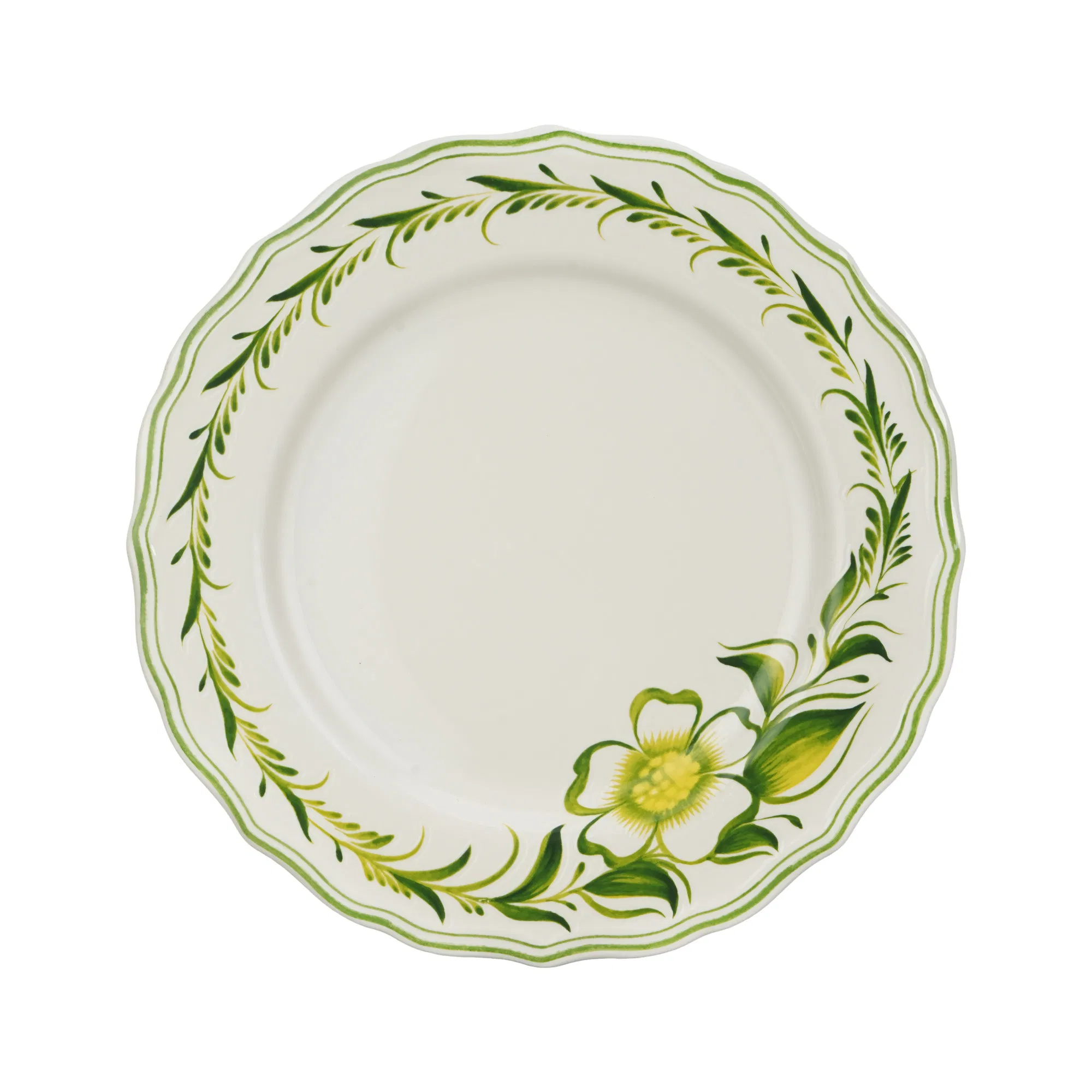 20-Piece Modern Inglaze China Green Dinner Plates Tableware Ceramic Dinnerware Set