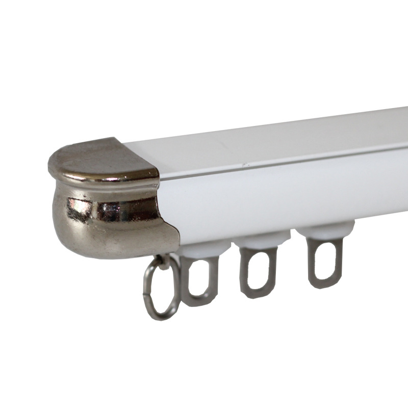 Top-Mounted Silent Dual-Track Aluminum Curtain Rail with Custom Hooks