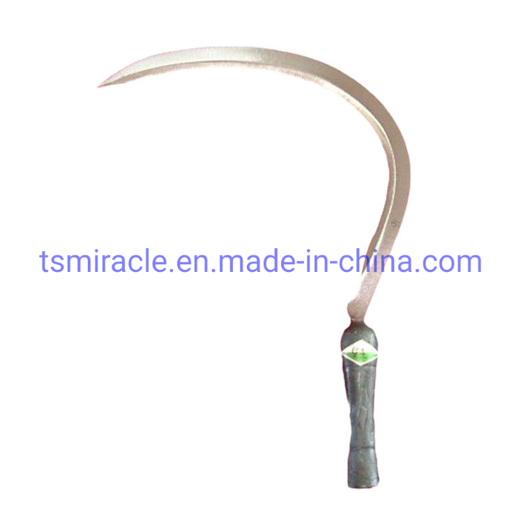 Agricultural Harvest Tool Wooden Handle Scythe Farming Garden Grass Hand Held Palm Sickle