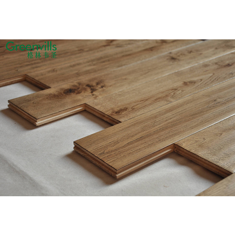 2022 Solid Oak Parquet Floor Hand-Scraped Hardwood Oak Flooring