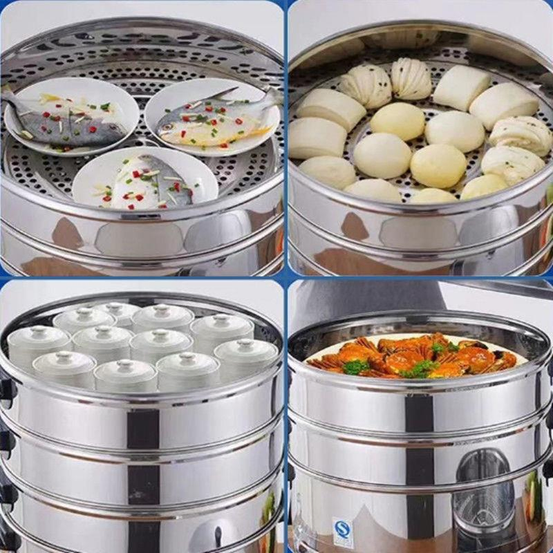 Restaurant Large 6 Layers Stainless Steel Layer Food Electric Steamer Pot