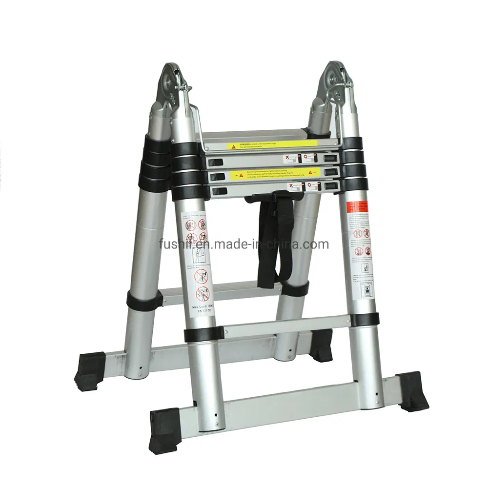 4.4m Folding Extension Aluminum Telescopic Ladder