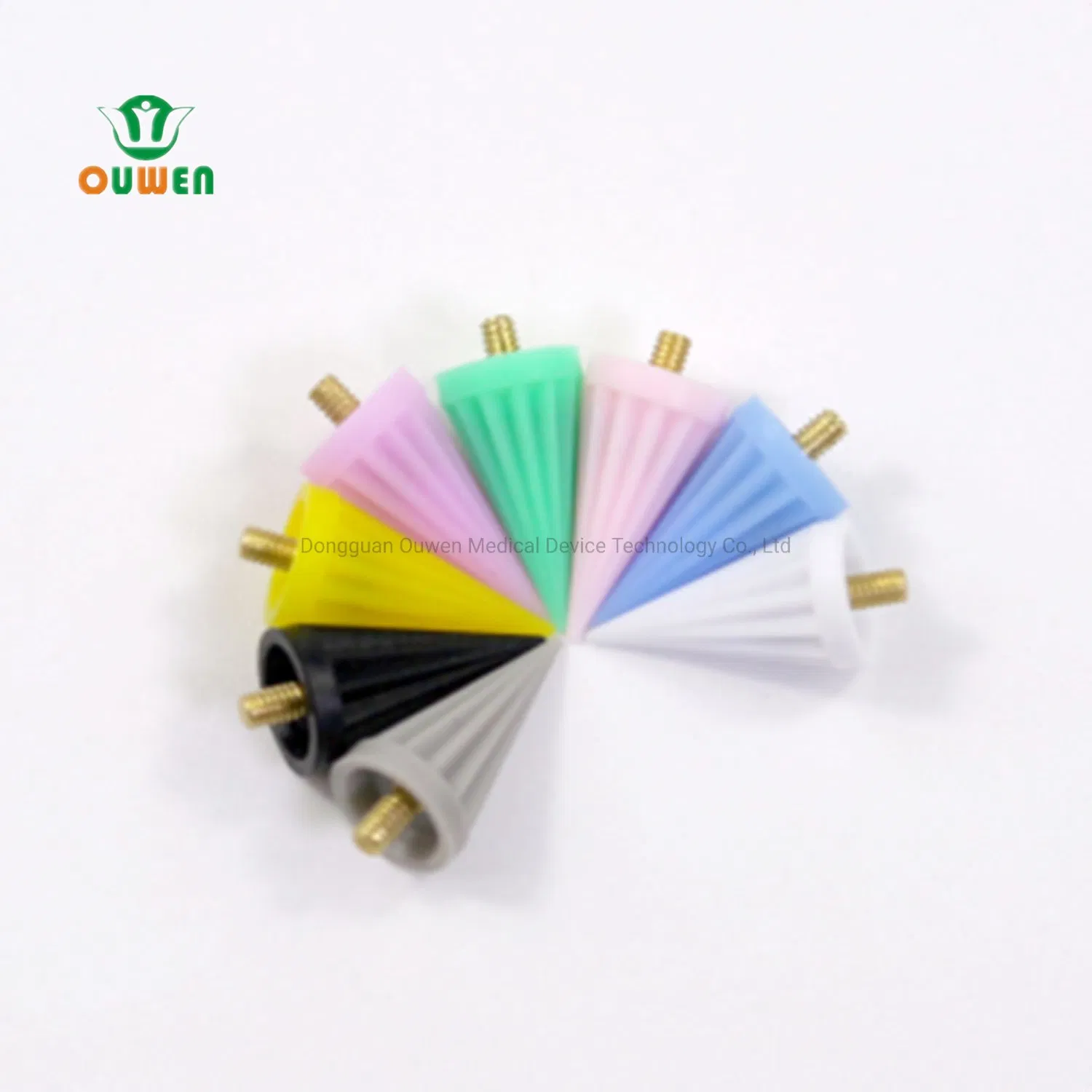 Ouwen Dentistry Instrumental Polisher Accessories Thraed Rubber Cleaning Polishing Cup