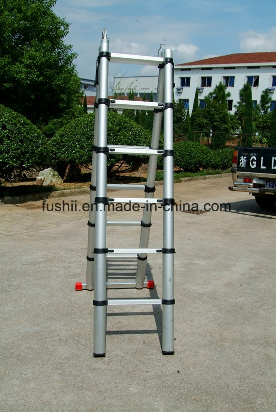 Economical 2 Section Hinged Telescopic Ladder with En131
