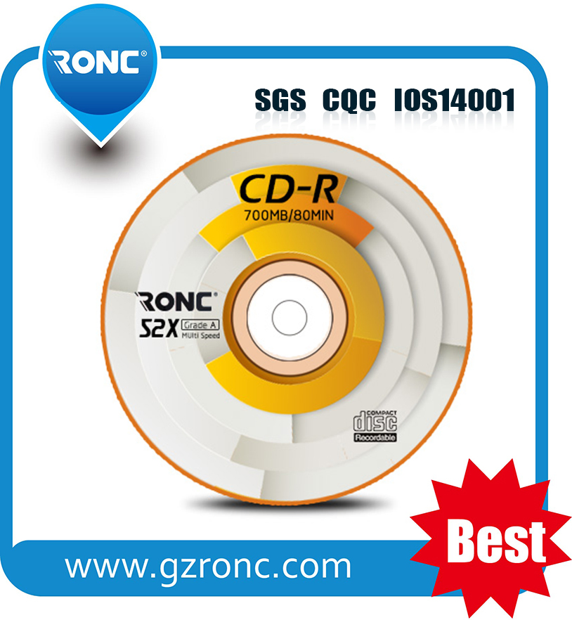 Blank CD-R Wholesale 700MB CDR Disc with Shrinkwrap Package