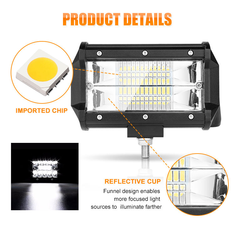 Светодиодный прожектор BKR 5 дюймов 72Вт для внедорожников