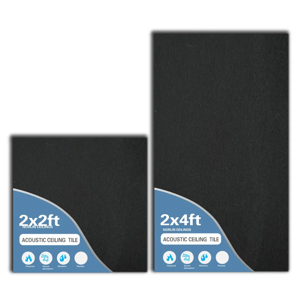 Modern 2X4 Black Ceiling Tiles Acoustic Ceilings for Cinema