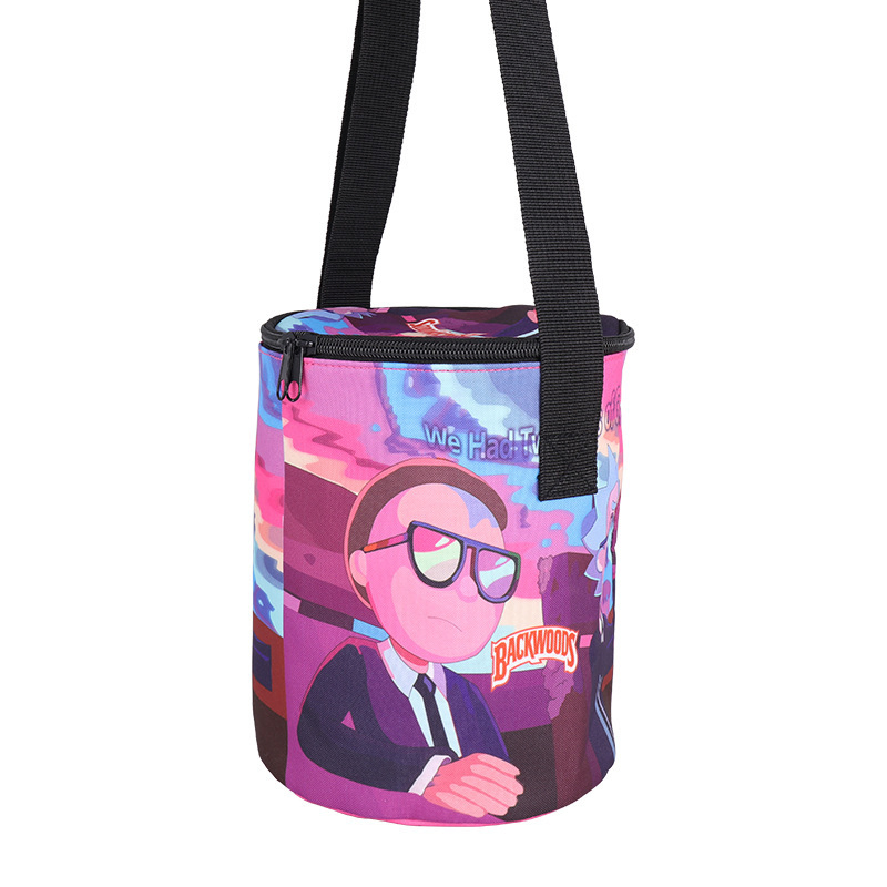 Bucket Bag Set Cartoon Iron Disk Smoke Mill 8-Piece Smoking