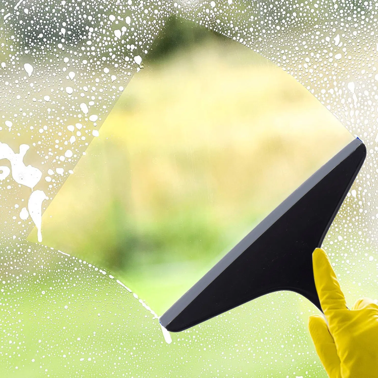 Window Glass Squeegee with Wooden Handle