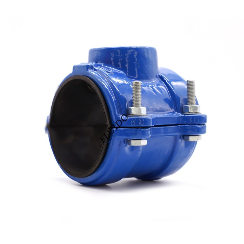 Ductile Iron Pipe Fittings Di Saddle Clamp for PVC Pipe with Outlet