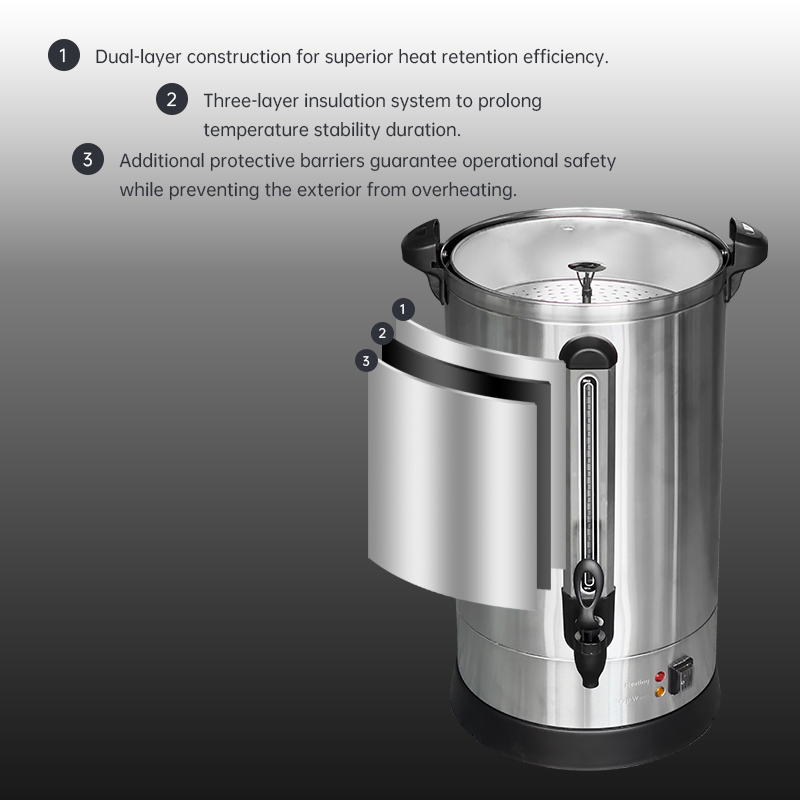 Heavybao CE Stainless Steel Fast Heating Electric Coffee Percolator Urn for Buffet Restaurant Catering
