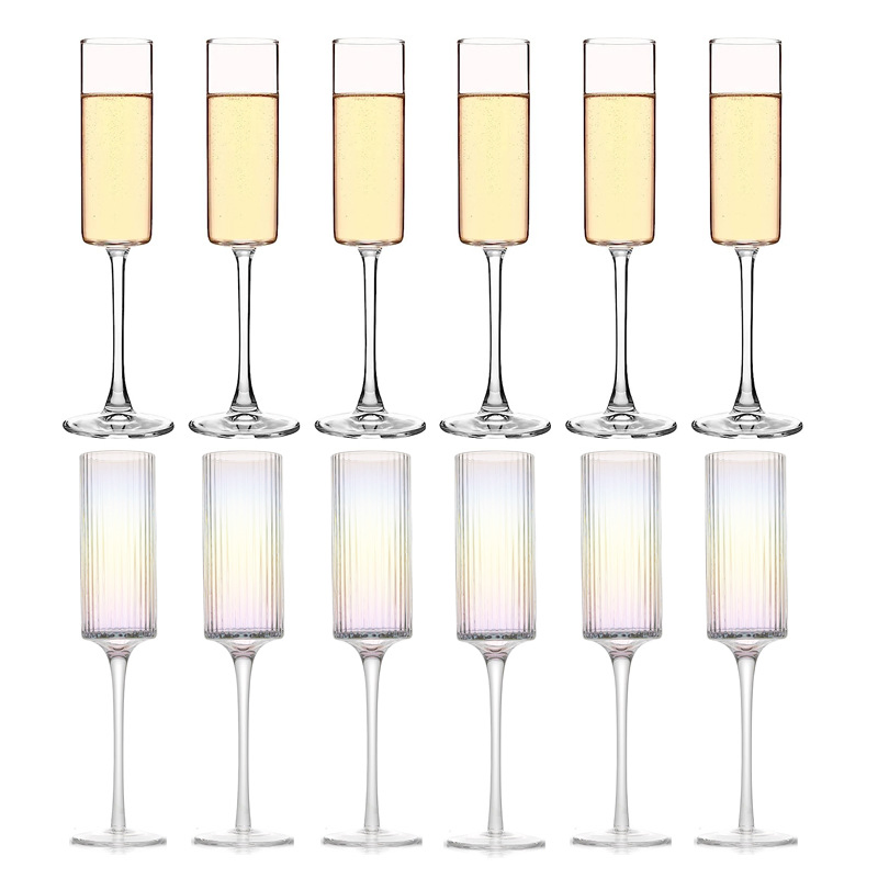 250ml Stainless Steel Champagne Flutes Copper Gold Silver Red Wine Glasses