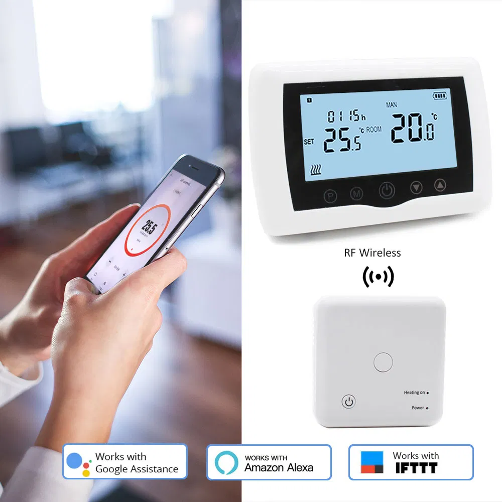Digital Heating Boiler Thermostat for Smart Home with Wireless Remote Control