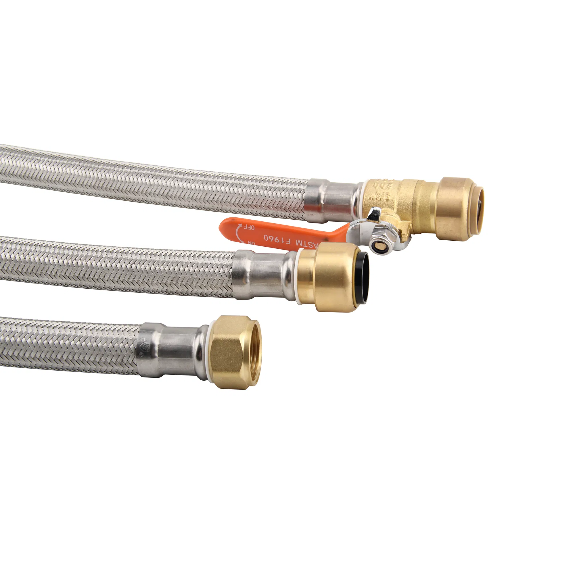 3/4'' Push-Fit X 3/4'' Fip Braided Stainless Steel Repair Hose