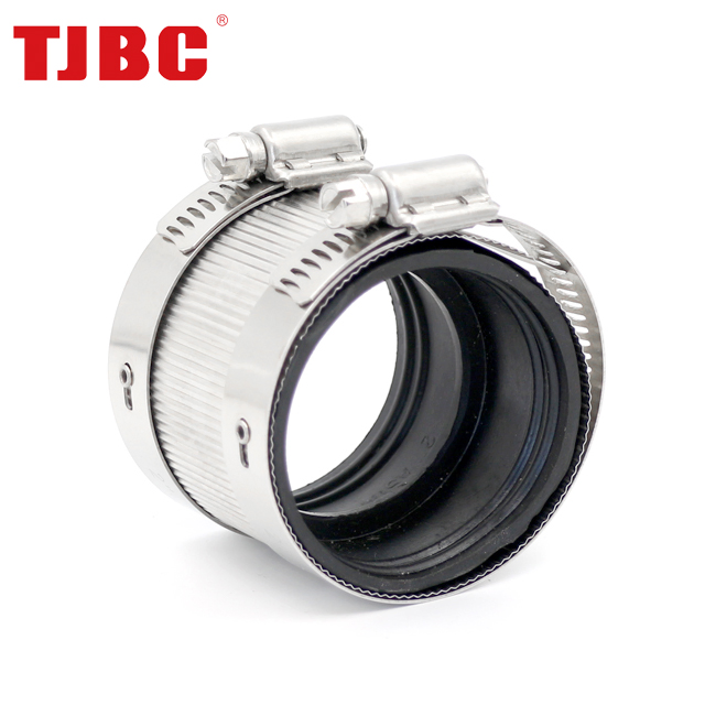 Type a No-Hub Coupling with Stainless Steel Clamps, 2 Inch, 100 PCS