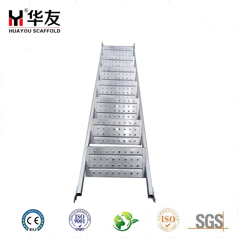 Hot Sale Galvanized Scaffolding Steel Staircase with Hook Step Ladder