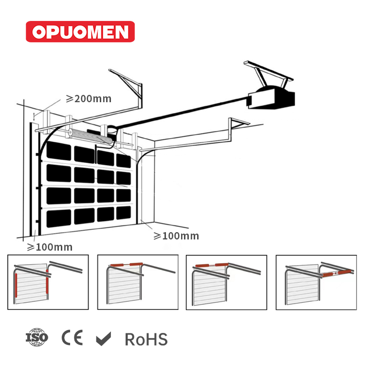 Aluminum Alloy Garage Door Finished Surface Waterproof Garage Doors