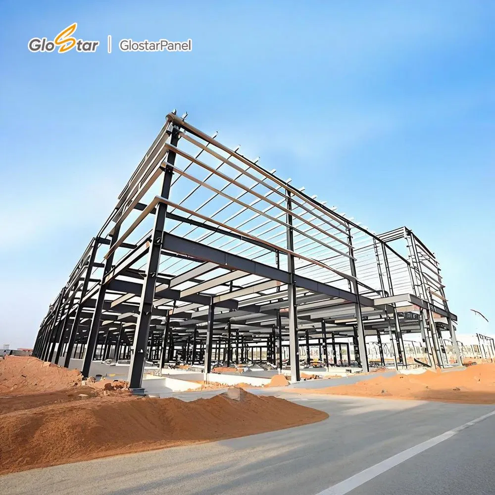 Multi Story Prefabricated Steel Structure Office Building Factory Construction