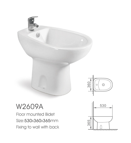 Bidet Ceramic Sanitary Ware for Women No. 849 Floor Mounted