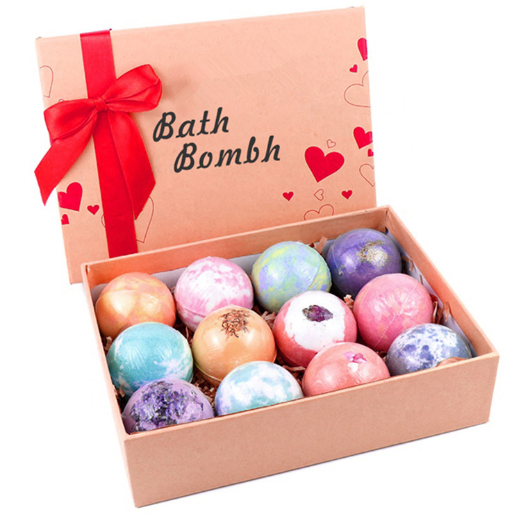Custom Gift Set Rich Relaxing Natural Organic Handmade Bubble Colorful Bath Bombs