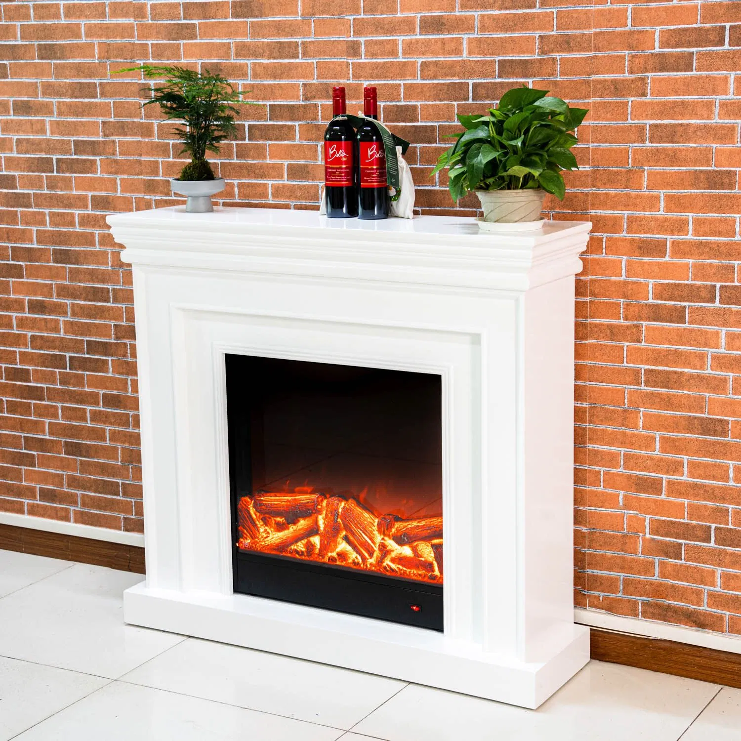 New High Fashion Home Appliance Wooden Mantel Electric Fireplace for Warm Use