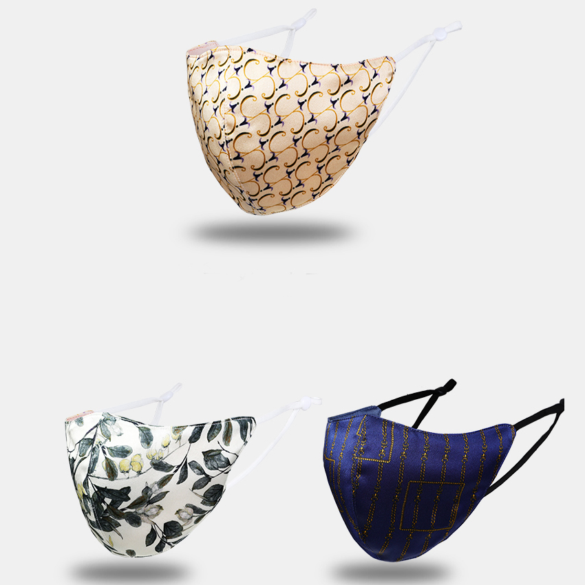 Digital Printing Repeated Use Silk Face Mask