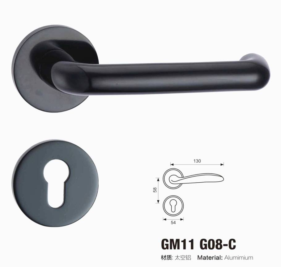 Beautiful Design Aluminum Rosette Security Door Handle Lock (GM11 G08)
