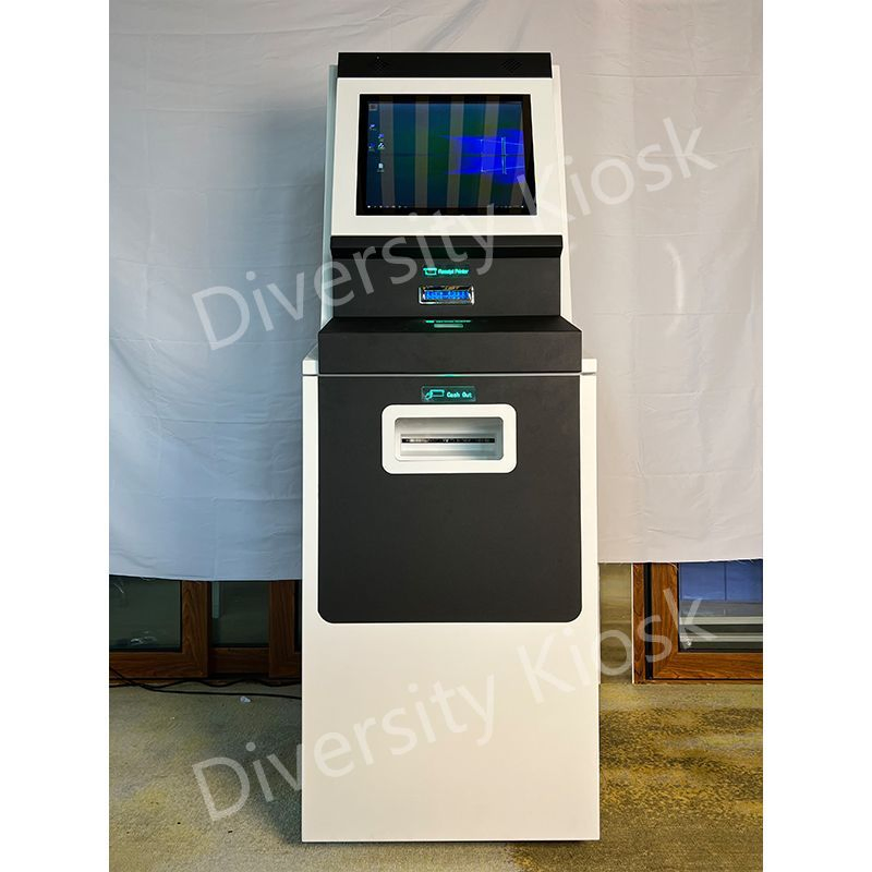 Stand on Floor Electricity Water Gas Bill Payment ATM Cash Banknotes Recycler Device System Shop Installation