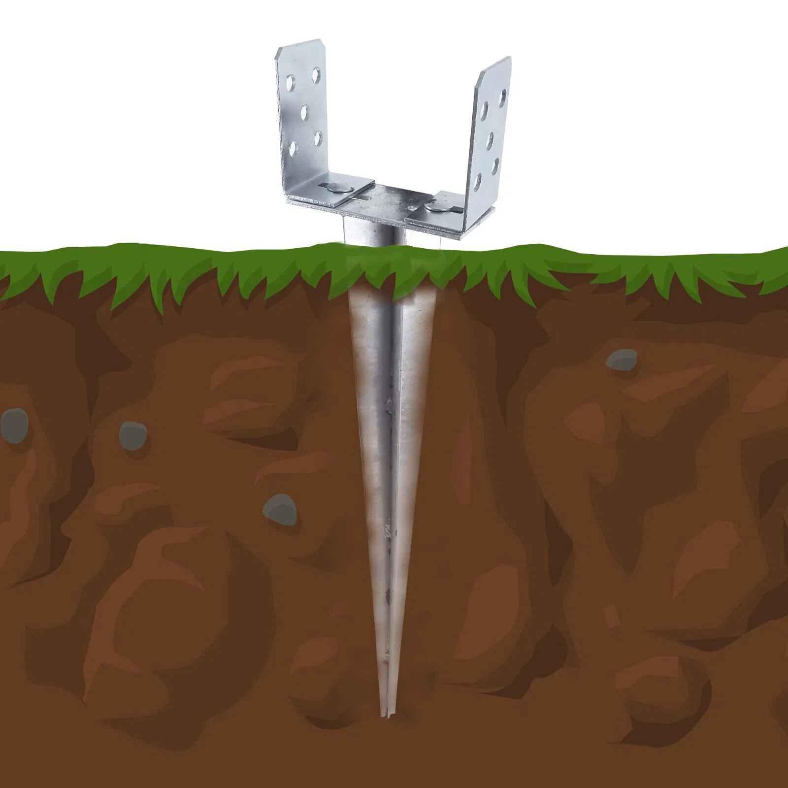 Якорный штырь для забора и ограждений