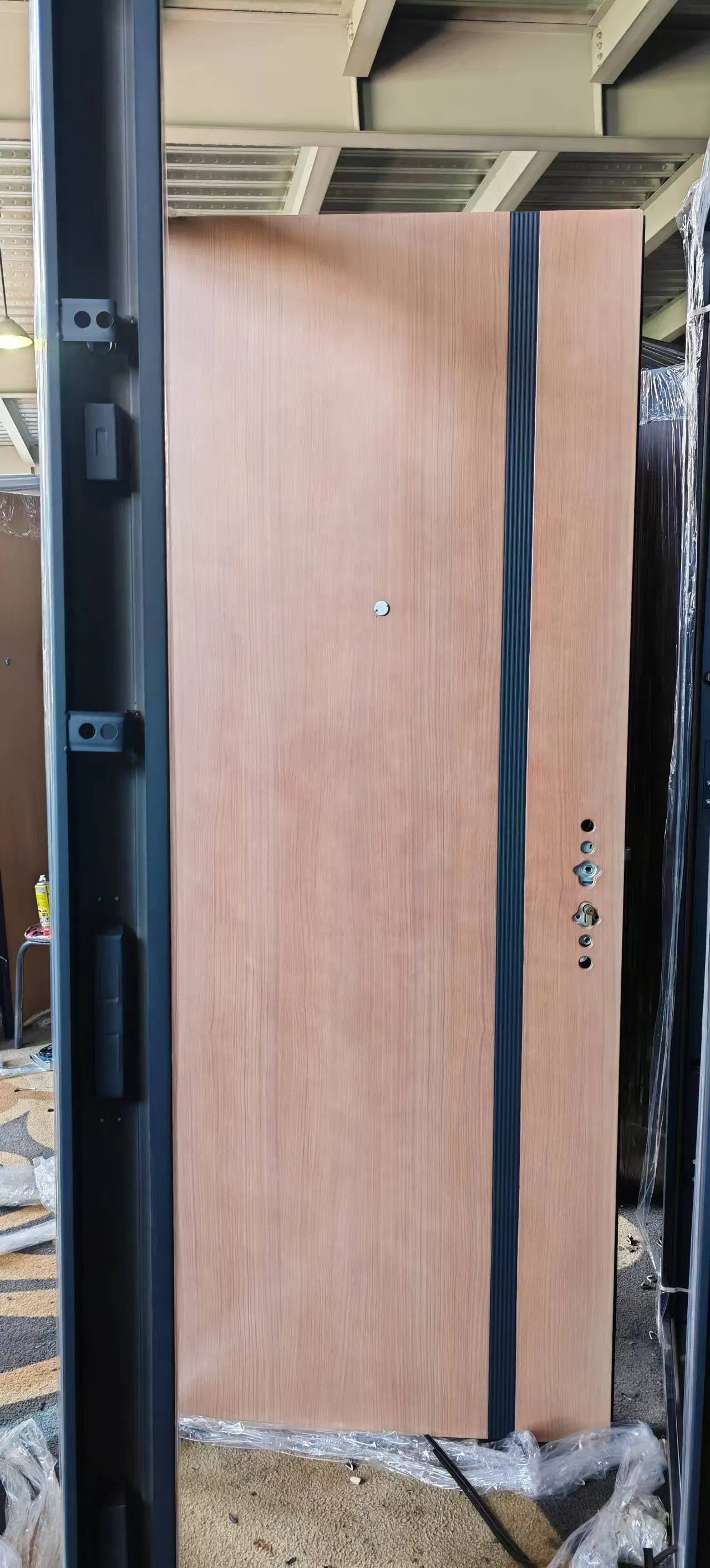 New Italian Design Entrance Exterior Iron Metal Security Steel Door 3FT 4FT Wooden Styles for House