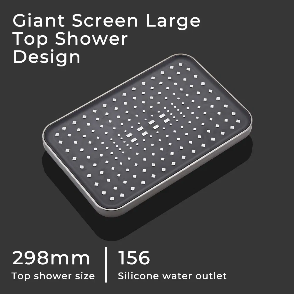 Modern Bathroom Piano Key Shower Faucet Digital Brass Body 4 Functions Shower Set