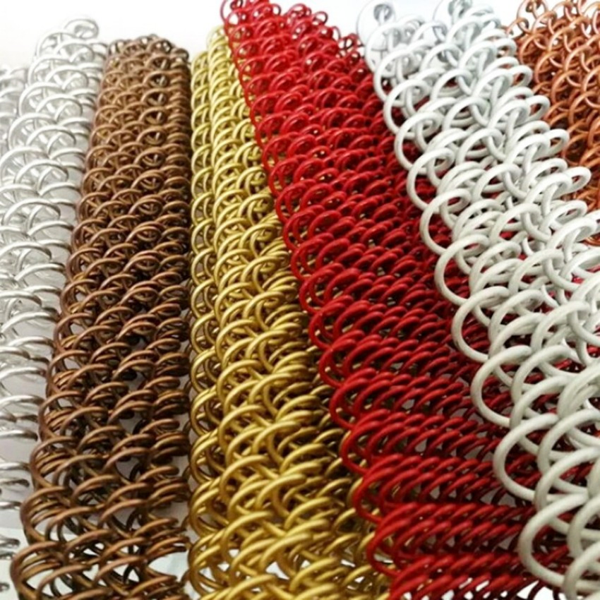 Metal Coil Mesh Drapery Stainless Steel Decorative Curtain for Interior Partition Ceiling Hanging and Salon Design