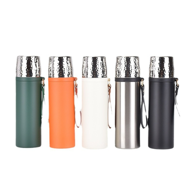 Portable Stainless Steel 316 Bottle High-Appearance Level Coffee Cup with Double Drink Straw Modern Design Thermoses Mug