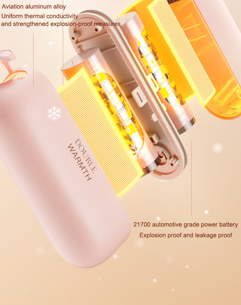 Cross Border New Magnetic Split Style Hand Warmer Mini Portable 2-in-1 Hand Warmer with USB Charging