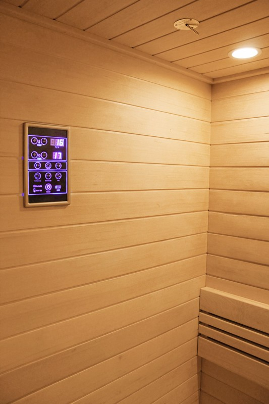 Waterproof Steam Room Two Person Wood Outdoor Sauna