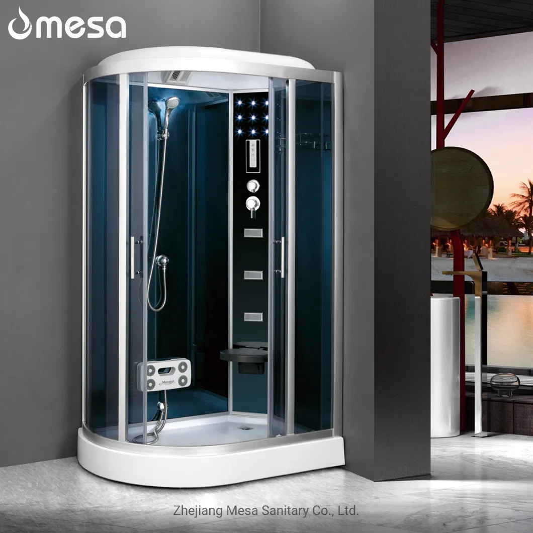Corner Enclosed Massage Whirlpool Steam Shower Room Bath Shower Room Cabin for Home Hotel