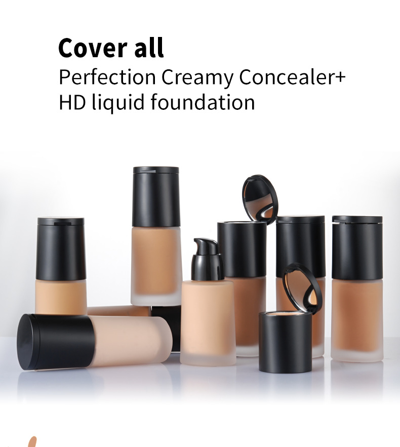 Makeup High Quality Full Coverage Foundation and Concealer Creamy Liquid Foundation
