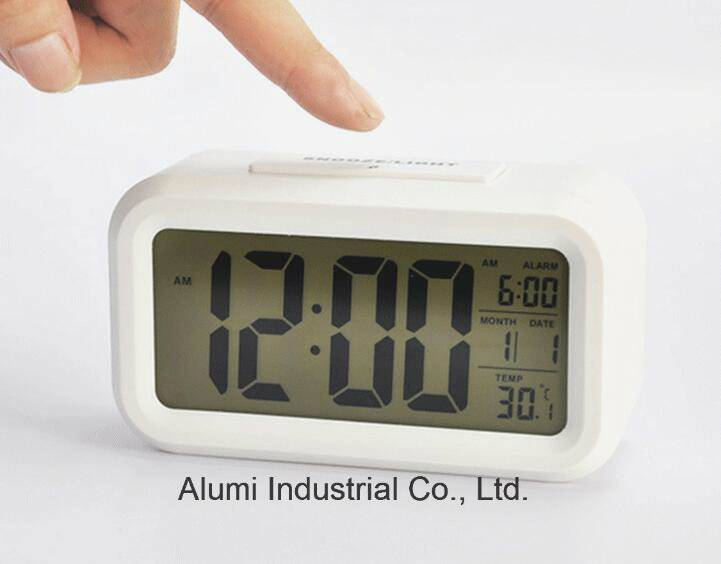 Large Digital LED Display Alarm Clock with Temperature Desk Table Clock