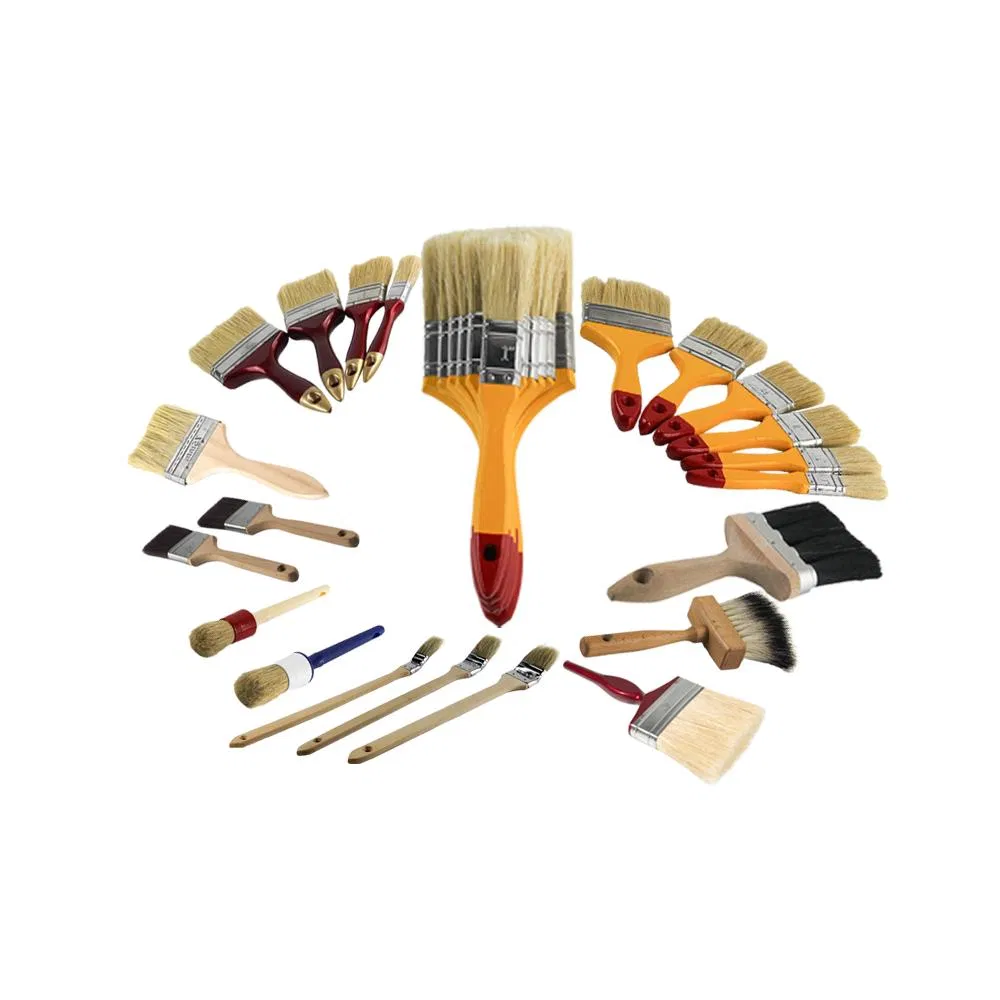Gmtools 10PCS Set Hair Aluminium Tube Wood Handle Artist Paint Brushes Painting Type