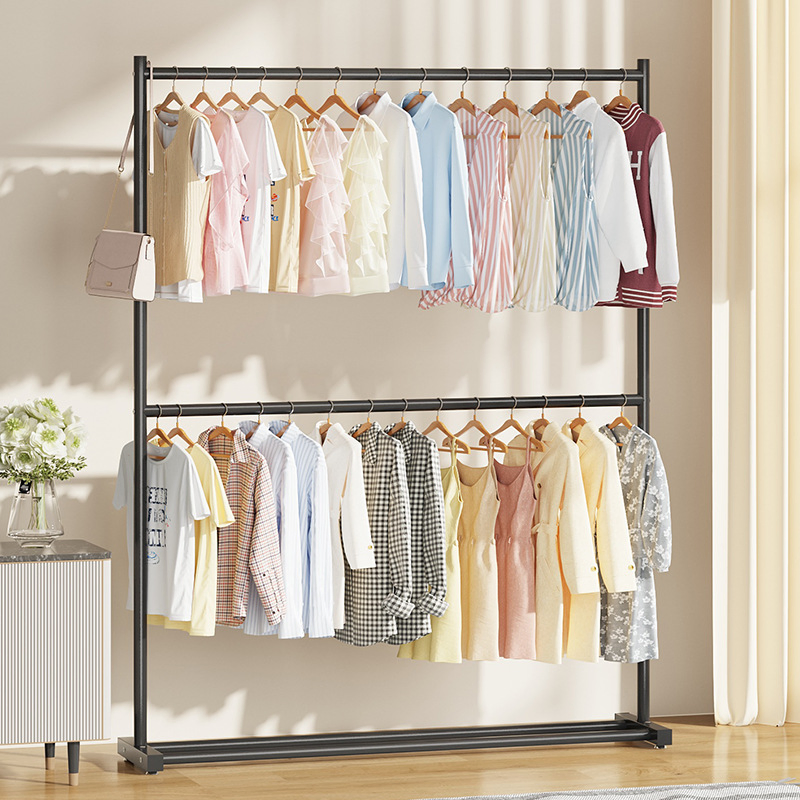 Houseware Clothes Rack Single Pole Floor-Standing Clothes Dry Rack