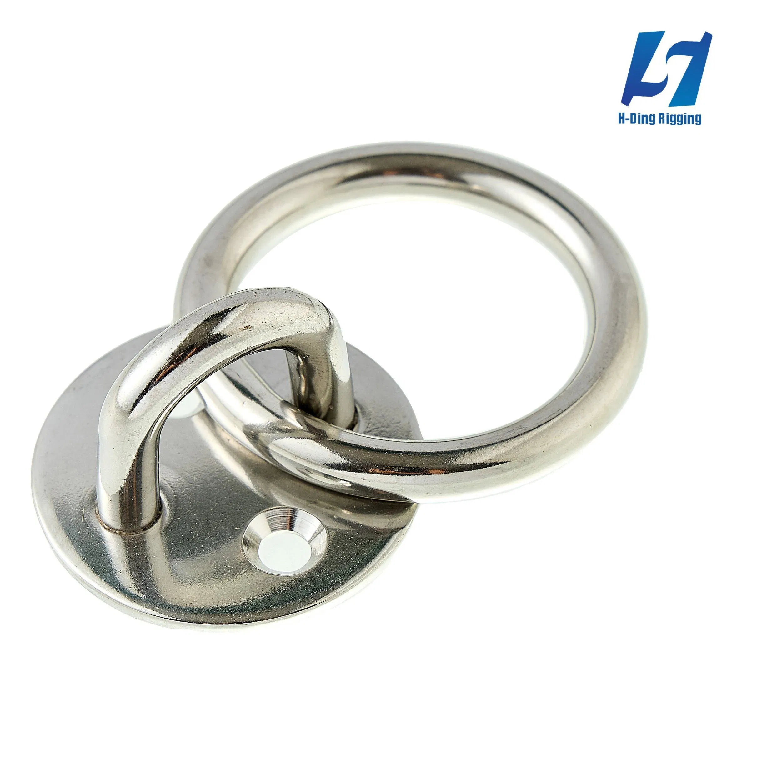 Marine Grade Stainless Steel Eye Plate 304 Wall Mounted Design with Corrosion Proof Feature for Port and Shipyard Rigging