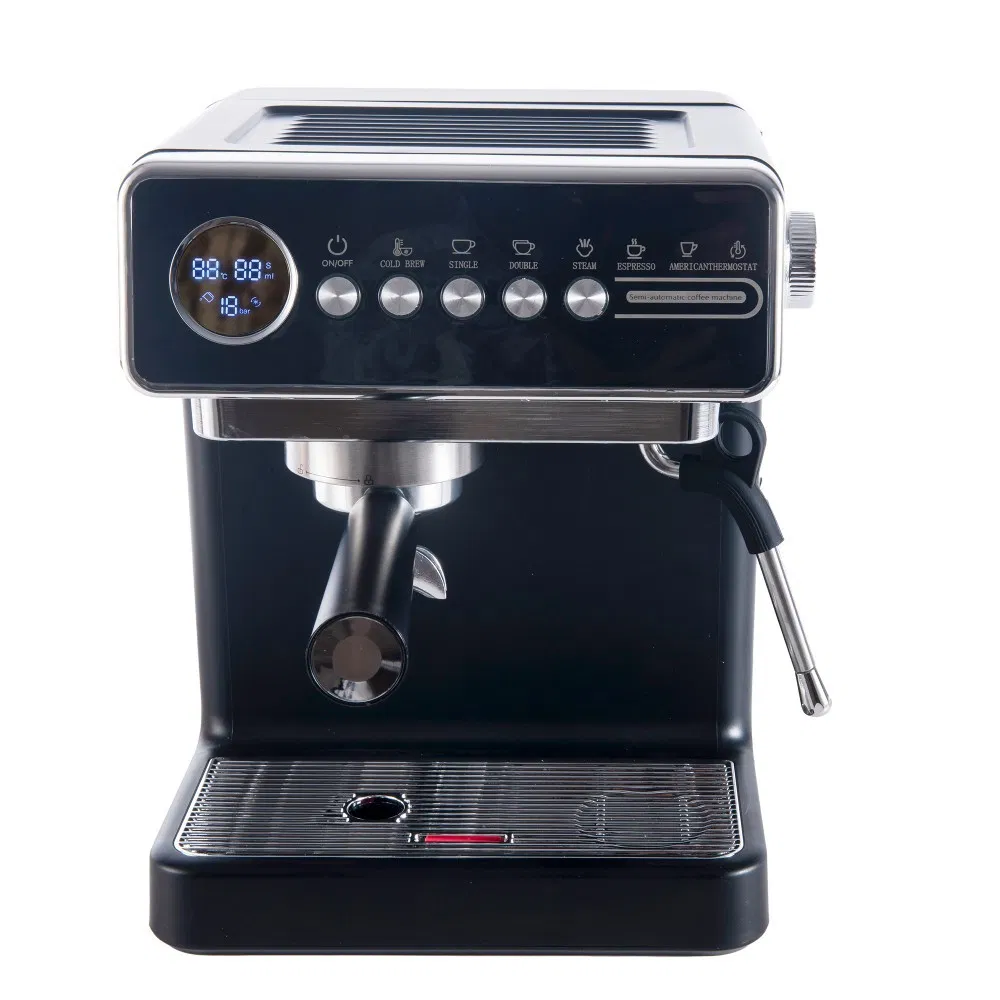 Versatile 15-Bar Espresso Machine with Integrated Bean Grinder