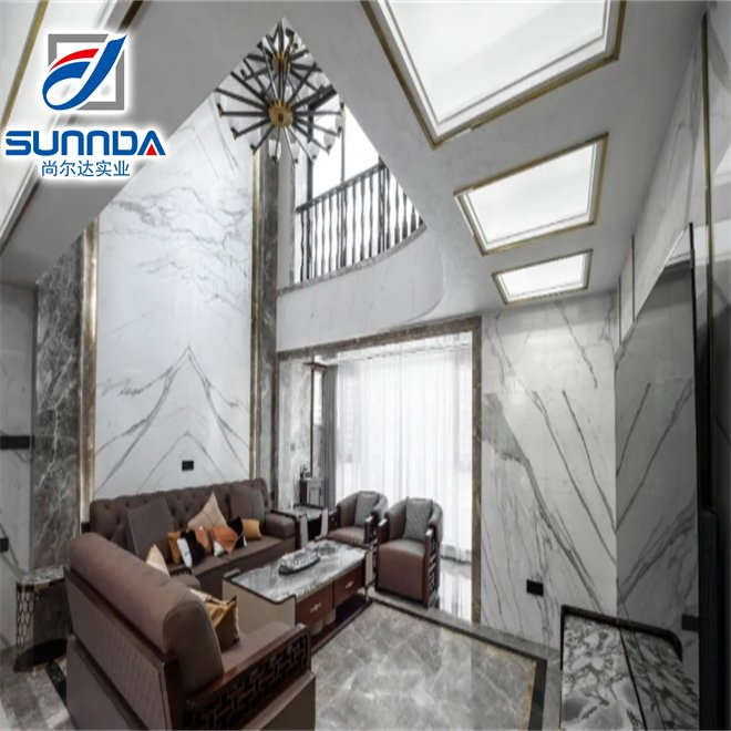 Large Size Sintered Stone Slab Tiles Matte Glossy Surface Foshan Quality