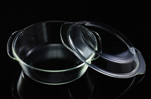 Borosilicate Glass Food Casserole, Heat Resistant Glass Container, 1.0L, 2.2L, 3.0L